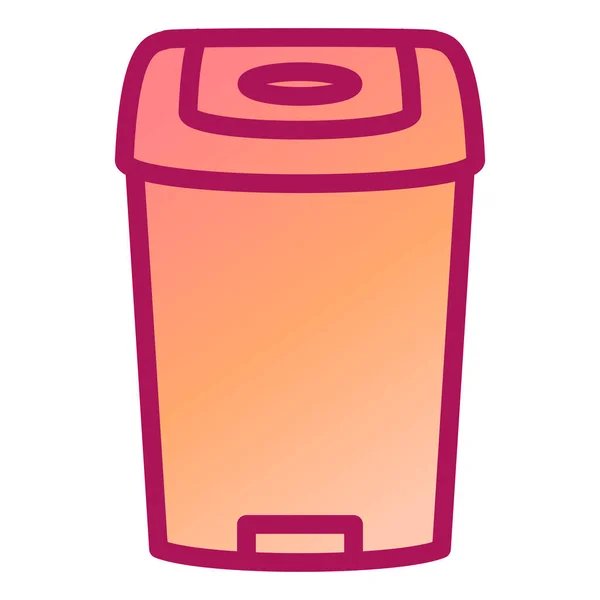 Trash Can Icon Vector Garbage Bin Sign Isolated Contour Symbol — Image vectorielle