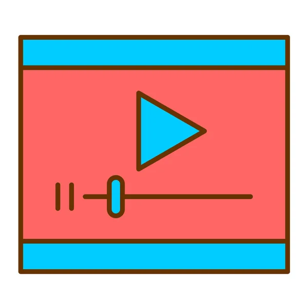 Video Player Icon Vektor Illustration — Stockvektor