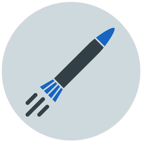 Missile Icona Moderna Vettoriale Illustrazione — Vettoriale Stock