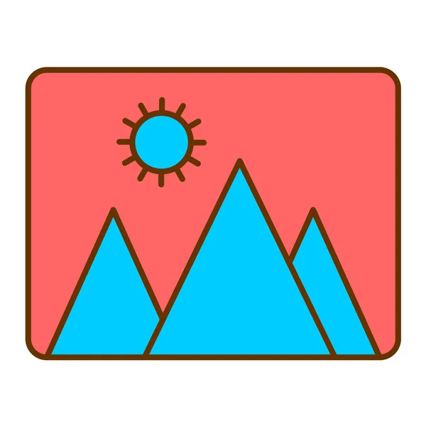山のアイコンのベクトル図 — ストックベクタ