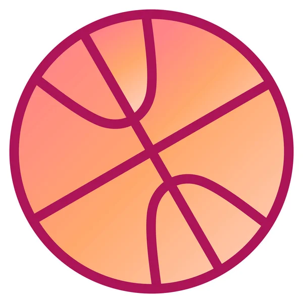 Baloncesto Icono Web Ilustración Simple — Vector de stock