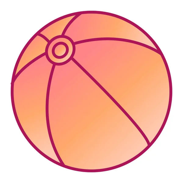 Икона Пляжного Мяча Контурная Иллюстрация Векторных Значков Волейбола Сети — стоковый вектор