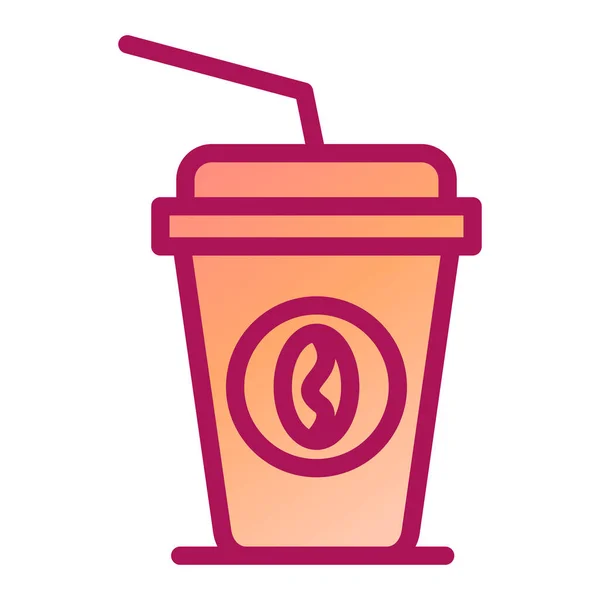 Kaffeetassen Icon Vektor Flachbild Illustration Folge — Stockvektor