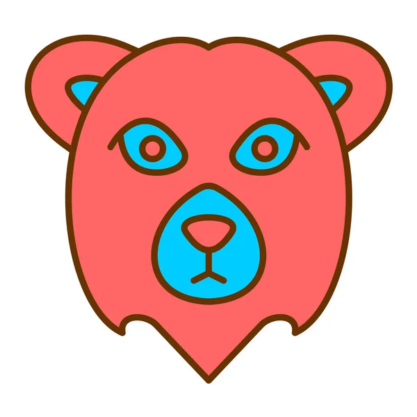 Ícone Vetor Urso Bonito — Vetor de Stock