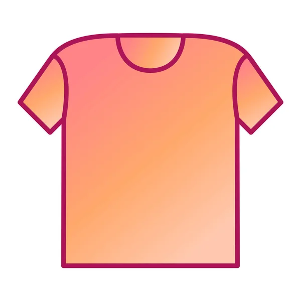 Icono Camiseta Diseño Plano — Vector de stock