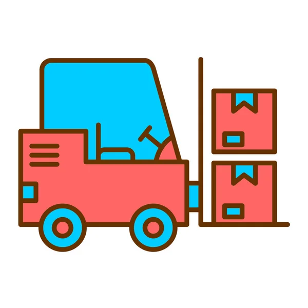 Dodávka Kamion Krabicemi Vektorové Ilustrace Design — Stockový vektor
