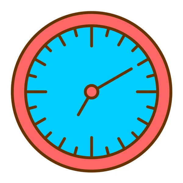 Illustration Illustrated Icon Colored Clock — Stock Vector