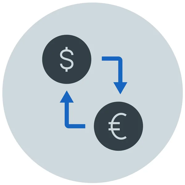 Dólar Ícone Web Ilustração Simples — Vetor de Stock