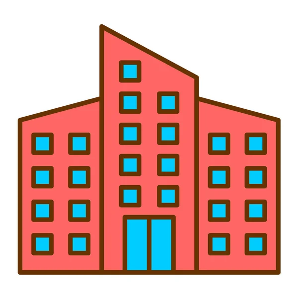Gebäude Web Icon Vektor Illustration — Stockvektor