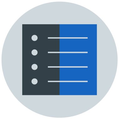 Liste. Web simgesi basit illüstrasyon