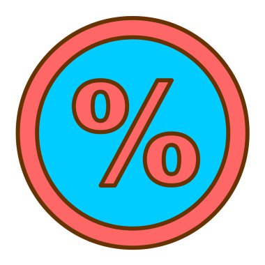 yüzde simgesi vektör illüstrasyonu