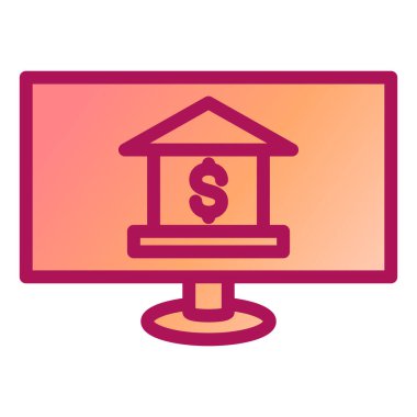 bankacılık ve finans düz vektör simgesi