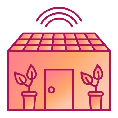 Enerji ve bitki çizgisi simgesi. Web için güneş ısıtıcı vektör simgelerinin özet çizimi