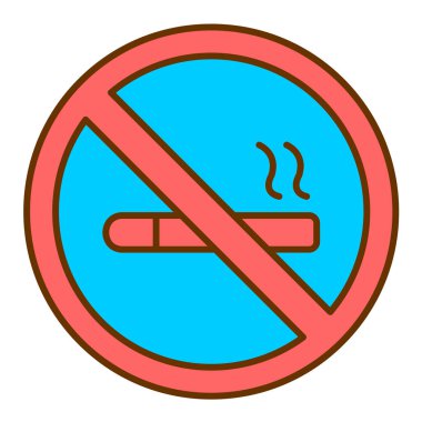 sigara içen modern simge vektör çizimi yok