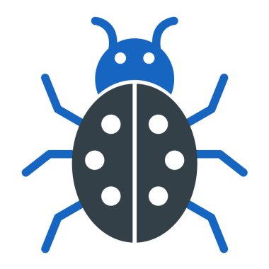 Uğur böceği. Web simgesi basit illüstrasyon