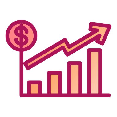 finansal büyüme grafik vektörü çizimi