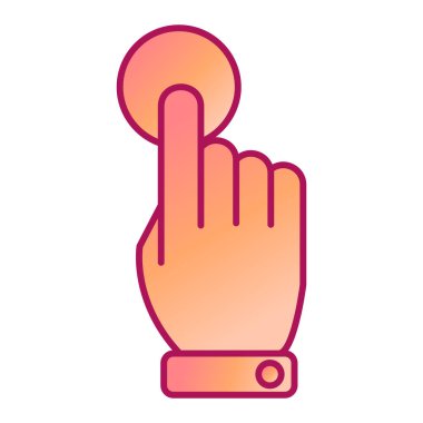 Parmak imleci simgesi olan el. vektör illüstrasyonu