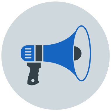 Megafon. Web simgesi basit illüstrasyon