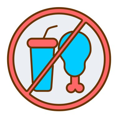 besin simgesi vektör illüstrasyonu yok