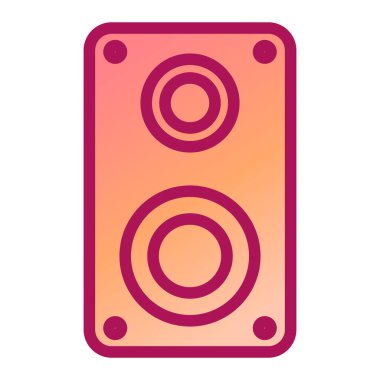 Müzik hoparlörü simgesi. vektör illüstrasyonu