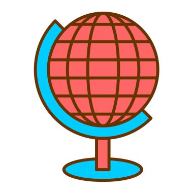 Küre. Web simgesi basit illüstrasyon