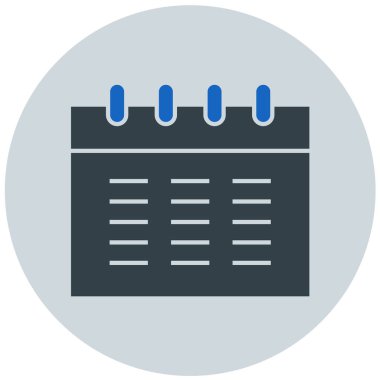 Takvim. Web simgesi basit illüstrasyon