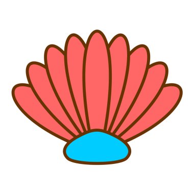 deniz kabuğu ikonu vektör çizimi tasarımı