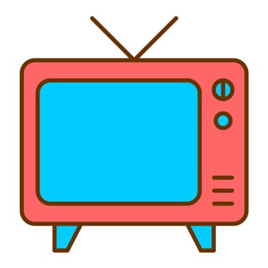 Televizyon. Web simgesi basit illüstrasyon