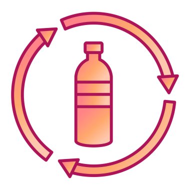 Su şişesi ikonu. Web için bira vektör simgelerinin özet çizimi