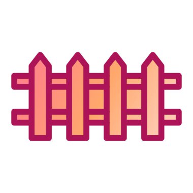 çit simgesi vektör illüstrasyonu