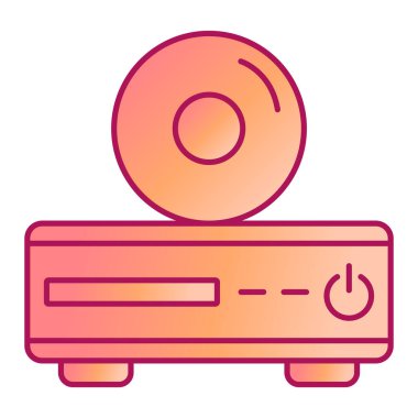 Müzik çalar simgesinin vektör illüstrasyonu