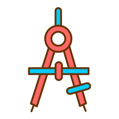 Yapı ve teknoloji simgesinin vektör illüstrasyonu