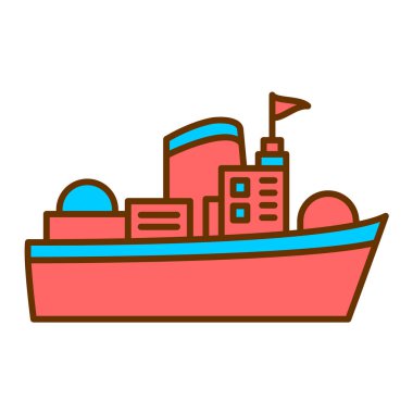 tekne ve deniz teması izole edilmiş tasarım vektörü çizimi