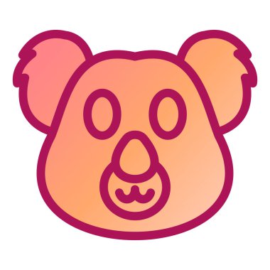 koala simge vektör illüstrasyonu