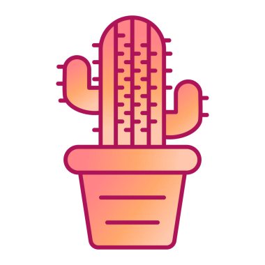kaktüs modern ikon vektör illüstrasyonu