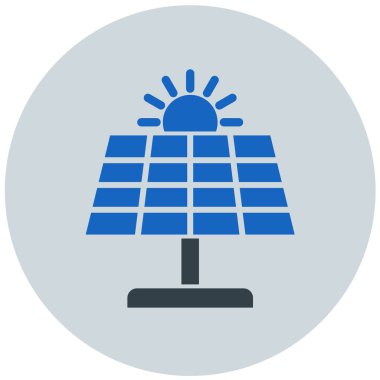 Güneş paneli. Basit resimleme