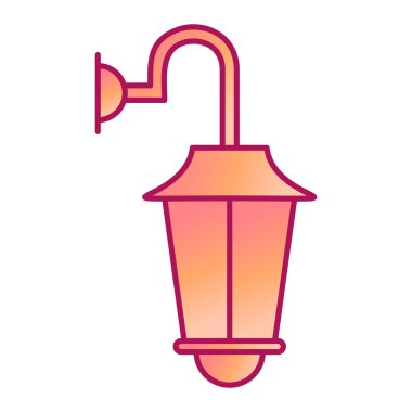 fener simgesi. Web için lamba vektör simgelerinin özet çizimi