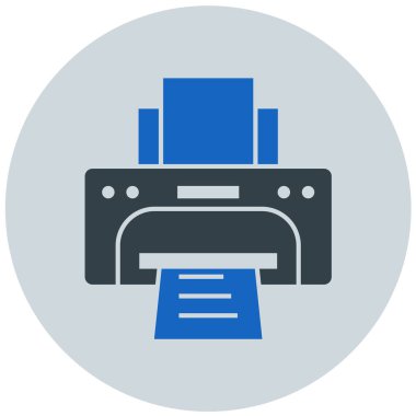 Yazıcı. Web simgesi basit tasarım