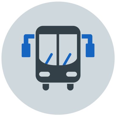 Otobüs. Web simgesi basit tasarım