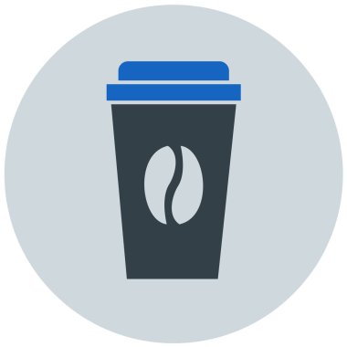 Kahve. Web simgesi basit illüstrasyon