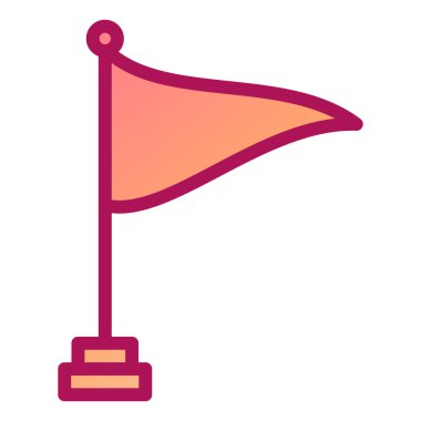 Bayrak. Web simgesi basit illüstrasyon