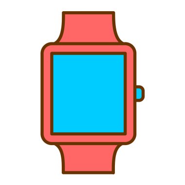 smartwatch simgesi, vektör illüstrasyonu