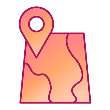 Harita konumu simgesi. GPS navigasyon vektör çizelgesi. Beyaz arka planda izole edilmiş. seyahat ve logo.