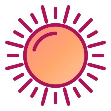 güneş modern ikon vektör illüstrasyonu 