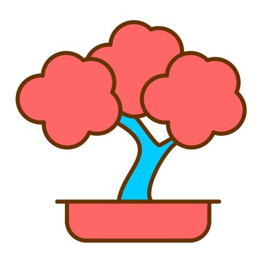 çiçek saksısı vektör illüstrasyonu