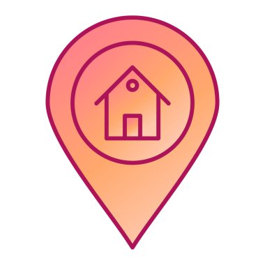 ev konumu ikon vektör illüstrasyonu