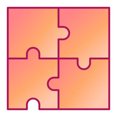 Beyaz arka plan üzerinde izole adet bulmaca. Vektör çizim