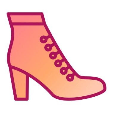 Topuklu ayakkabı. Web simgesi basit illüstrasyon