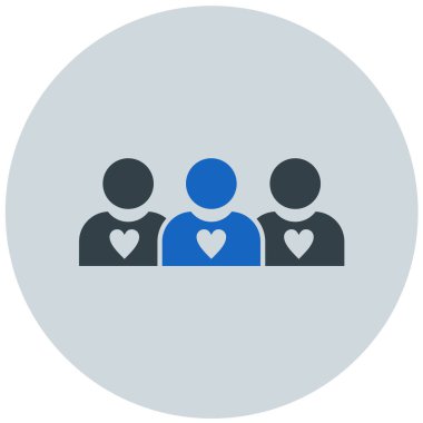 Kalp. Web simgesi basit illüstrasyon