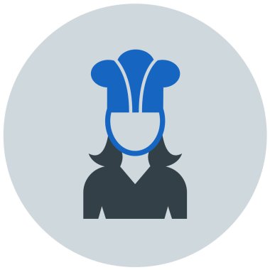 Şef. Web simgesi basit illüstrasyon